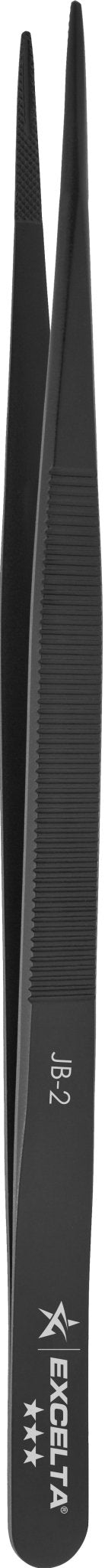 Excelta JB - 2 Forceps - Gemologist - .0475" Tip - SS - Longitudinal Groove MTESolutions