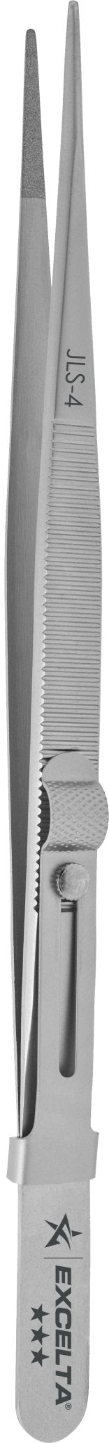 Excelta JLS - 4 Forceps - Gemologist - .0475" Tip - SS - Slide Lock,Starlight Coated MTESolutions