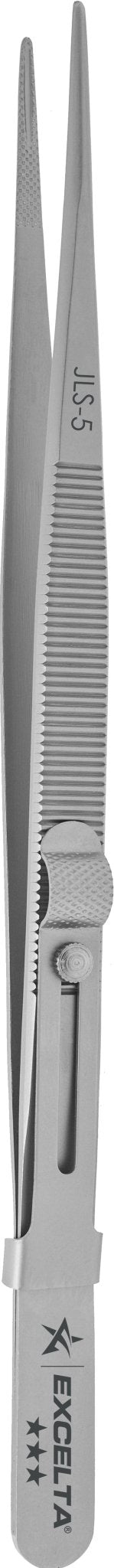 Excelta JLS - 5 Forceps - Gemologist - .0475" Tip - SS - Longitudinal Groove/Slide Lock MTESolutions