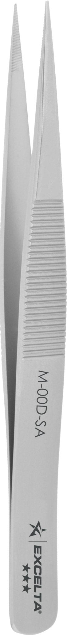 Excelta M - 00D - SA Tweezers - Mini Straight Medium Serrated Point - Anti - Mag. SS MTESolutions