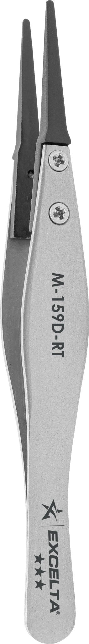 Excelta M - 159D - RT Tweezers - Mini Replaceable Carbon Fiber .06" X .015" Tip - Straight MTESolutions