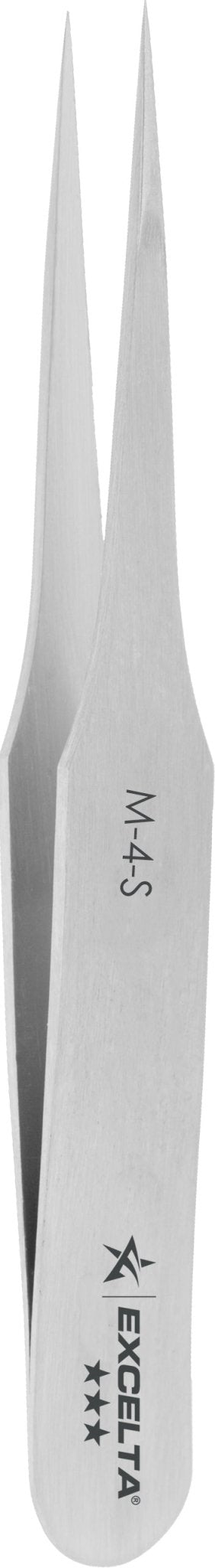 Excelta M - 4 - S Tweezers - Mini Straight Tapered Ultra Fine .005" X .003" Point - SS MTESolutions
