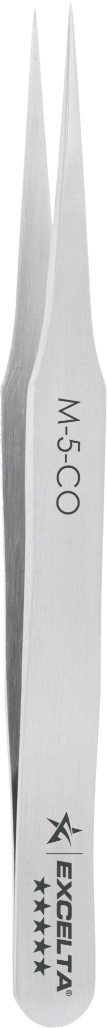 Excelta M - 5 - CO Tweezers - Mini Straight Tapered Ultra Fine Point - Cobalt MTESolutions