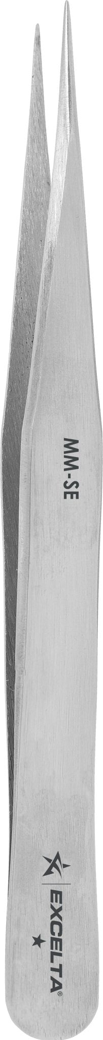 Excelta MM - SE Tweezers - 1 Star Straight Strong Fine Point - Carbon Steel, MTESolutions
