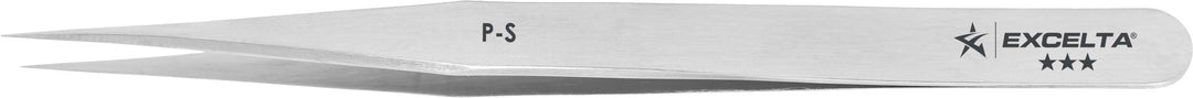 Excelta P - S Tweezers - Straight Very Fine Point SS MTESolutions