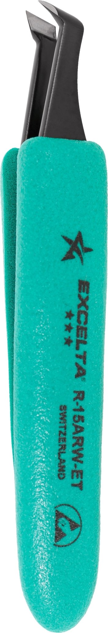 Excelta R - 15A - RW - ET Tweezers - Cutting - Angulated Carbon Steel - Reconditioned - Ergo MTESolutions