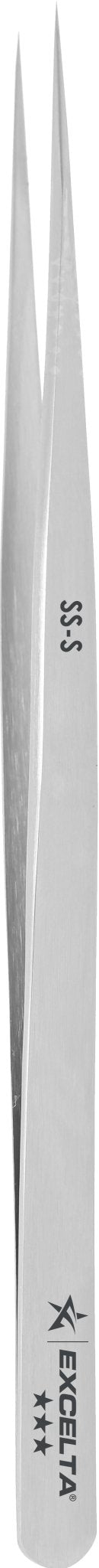 Excelta SS - S Tweezers - 3 Star Straight Slim Very Fine Point SS MTESolutions