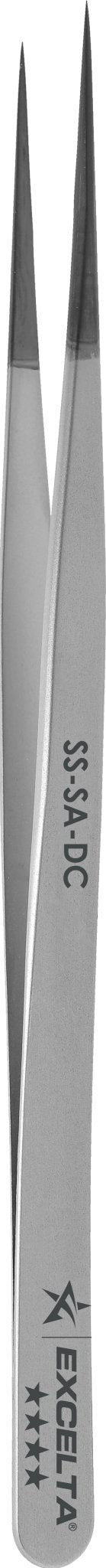 Excelta SS - SA - DC Tweezers - Straight Slim Very Fine Point - Anti - Mag. SS - Diamond Coated MTESolutions