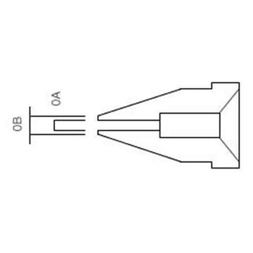 Hakko A1004, Desoldering Nozzle for 802, 807, 808, 817, 0.8 x 2.3mm MTESolutions