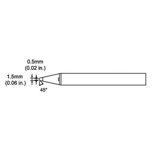 Hakko A1388, Tweezer Tips 0.5mm 45° Bent for SMD 950, Pack of 2 MTESolutions