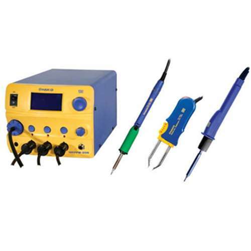 Hakko Fm206 - Sta Esd - Safe 3 - Port Rework System W/ (1) Solder Iron, (1) Hot Tweezer And (1) Hot Air Handpiece MTESolutions