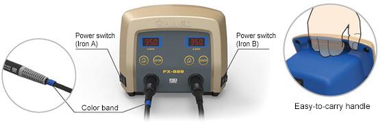 Hakko Fx - 889 Dual Port Soldering Station W/2 Iron Holders MTESolutions