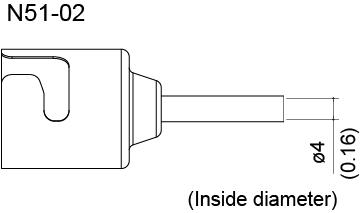Hakko N51 - 02 Hot Air Nozzle For Fr - 810, 4.0Mm MTESolutions