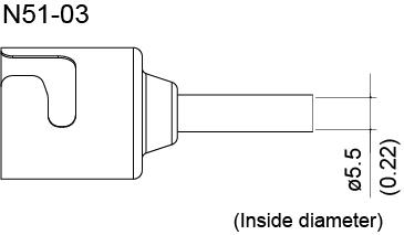 Hakko N51 - 03 Hot Air Nozzle For Fr - 810, 5.5Mm MTESolutions