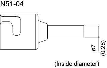 Hakko N51 - 04 Hot Air Nozzle For Fr - 810, 7.0Mm MTESolutions