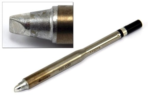 Hakko T22 - D32 Series Chisel Solder Tip, 3.2 X 8Mm For Fm2030 MTESolutions