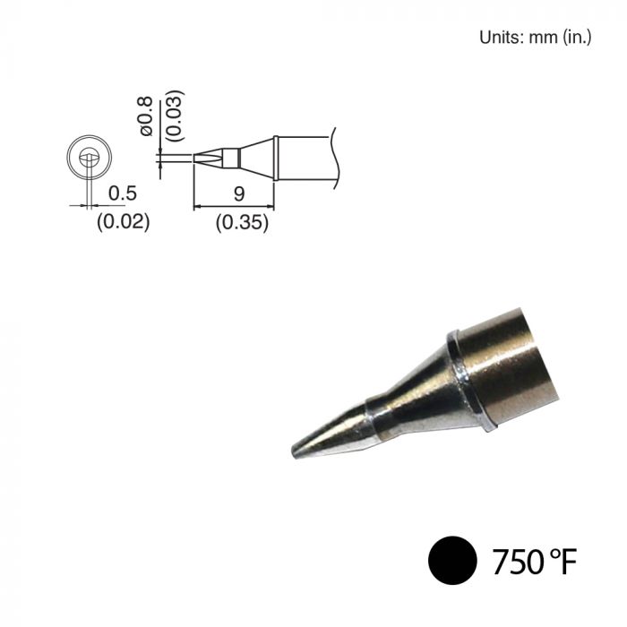 Hakko T31 - 02D08 Chisel Tip, 0.8 X 9Mm MTESolutions