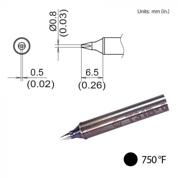Hakko T31B - 02D08, Chisel Tip MTESolutions
