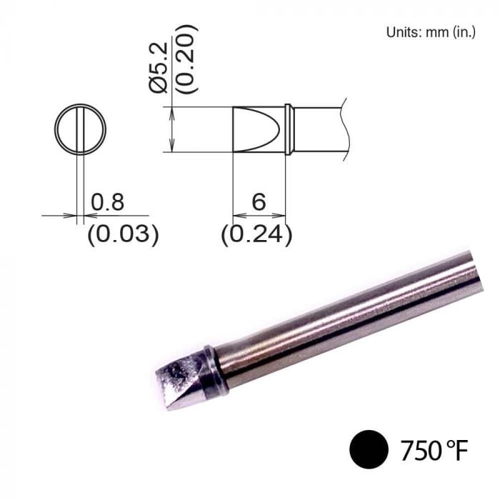Hakko T31B - 02D52, Chisel Tip MTESolutions