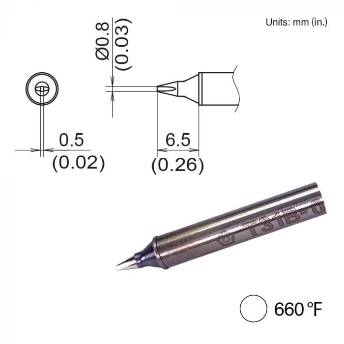 Hakko T31B - 03D08, Chisel Tip MTESolutions