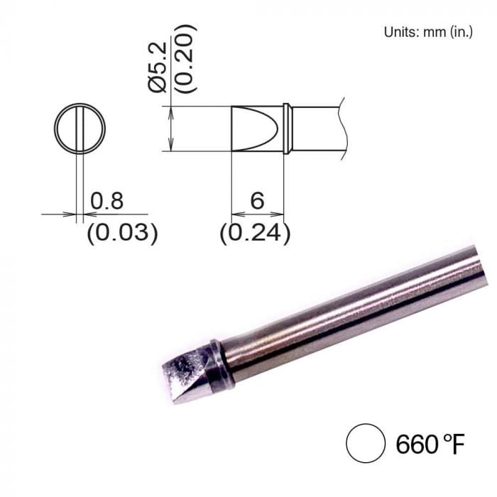 Hakko T31B - 03D52, Chisel Tip MTESolutions