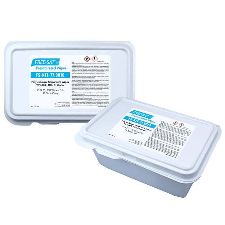 High - Tech Conversions FS - NT1 - 77.9010, Free - Sat Poly - Cellulose 90% IPA Wipes, Case of 1,200 Wipes MTESolutions