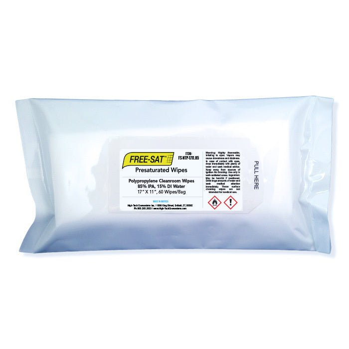High - Tech Conversions FS - NTP - 1711.85, Free - Sat Wipes, 85% lPA, 50 Wipes/Bag, 20 Bags/Case MTESolutions