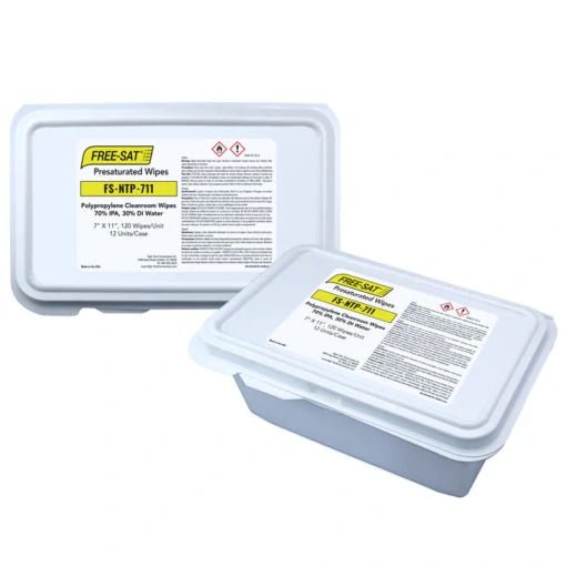 High - Tech Conversions FS - NTP - 711, Free - Sat Polypropylene 70% IPA Wipes, 7x11, Case of 1,440 MTESolutions