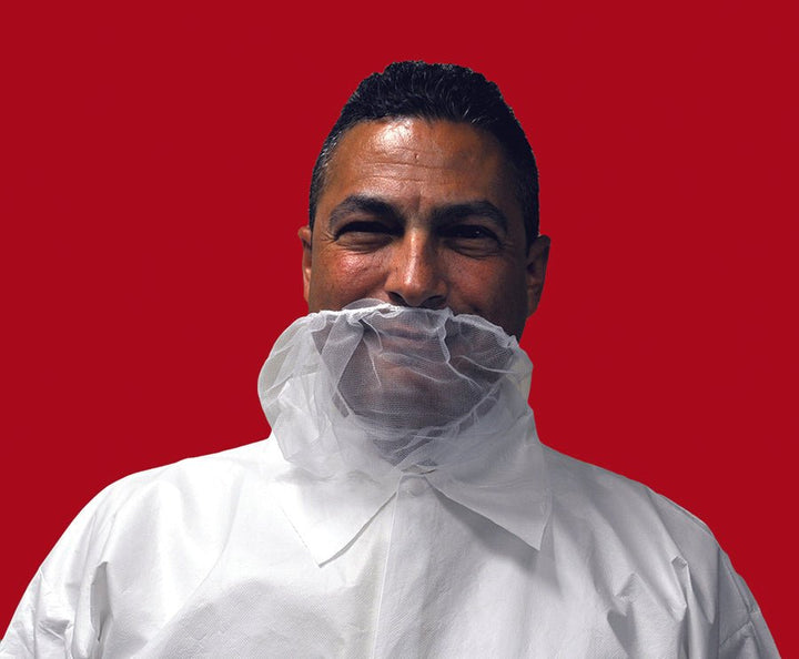 High - Tech Conversions GAH - BRD - WH, Bee - Safe Polypropylene Beard Cover, White, Case of 1000 MTESolutions