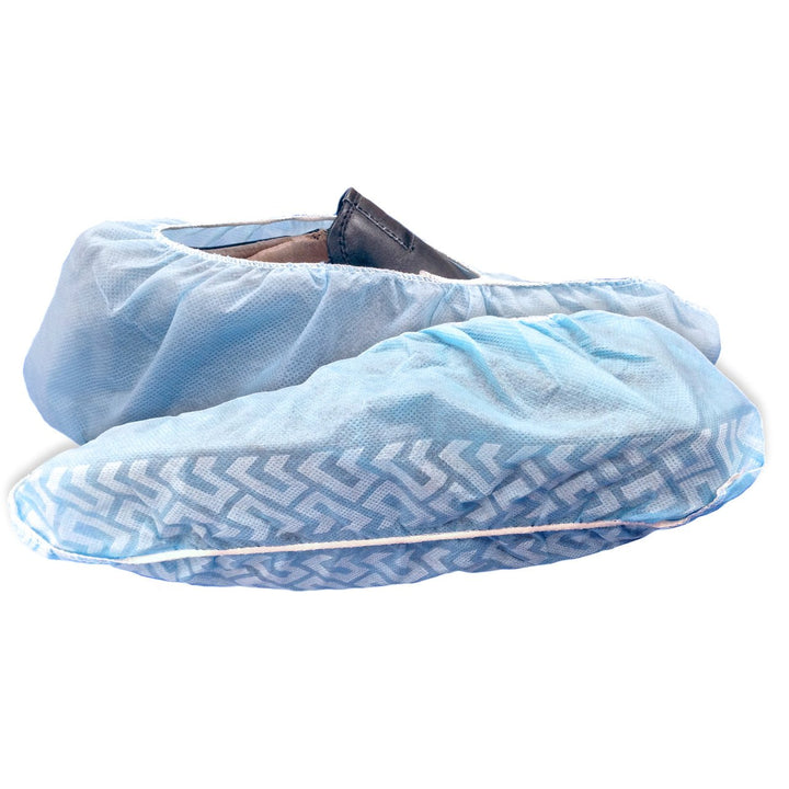 High - Tech Conversions GAH - SP - NS - 2XL Polypropylene Non - Skid Shoe Covers. Blue 2X - Large. 300 Pcs - Case MTESolutions