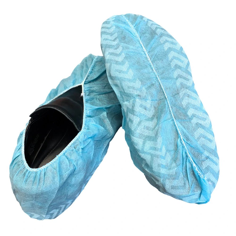 High - Tech Conversions GAH - SP - NS - XL, Bee - Safe Non - Skid Shoe Covers, Blue, XL, 300 Pack MTESolutions