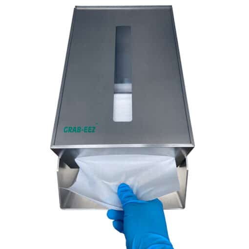 High - Tech Conversions GE - DISP - SS, Grab - EEZ Cleanroom Wipe Dispenser MTESolutions