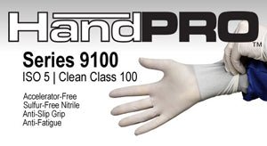 Hourglass, HandPRO Series 9100 Cleanroom Nitrile Gloves | ISO 5 MTESolutions