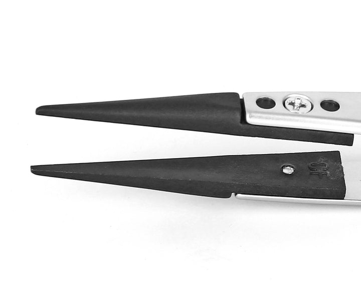 Ideal-tek 00CCFR.SA.1.IT Plastic Repl CF tip tweezers 00CCFR.SA, SS Anti-Mag, OAL 115mm, 4, 53in, (A00CF tips) MTESolutions