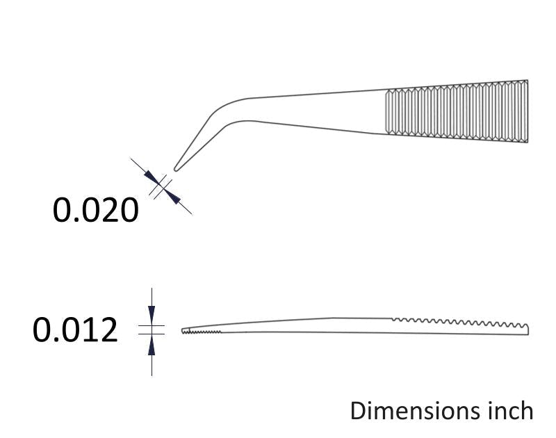 Ideal-tek 122.SA.1.ITU General Purpose tweezers 122.SA, SS Anti-Mag, OAL 150mm, 5.91in MTESolutions