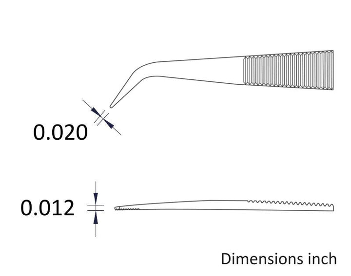 Ideal-tek 122.SA.1.ITU General Purpose tweezers 122.SA, SS Anti-Mag, OAL 150mm, 5.91in MTESolutions
