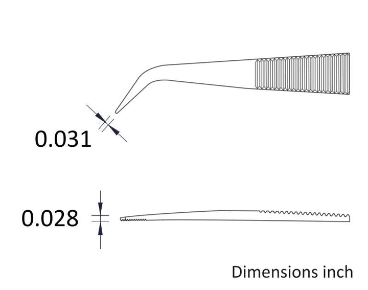 Ideal-tek 124.SA.1.ITU General Purpose tweezers 124.SA, SS Anti-Mag, OAL 150mm, 5.91in MTESolutions