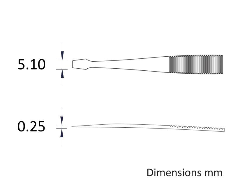 Ideal-tek 127.SA.1.ITU Flat Tip tweezers 127.SA, SS Anti-Mag, OAL 105mm, 4.13in MTESolutions