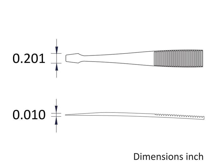 Ideal-tek 127.SA.1.ITU Flat Tip tweezers 127.SA, SS Anti-Mag, OAL 105mm, 4.13in MTESolutions