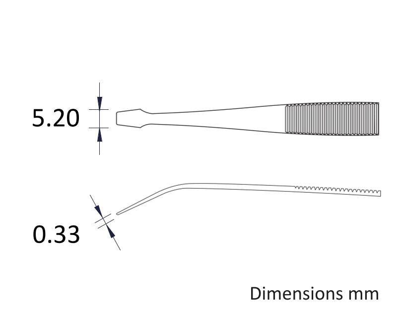 Ideal-tek 128.SA.1.ITU Flat Tip tweezers 128.SA, SS Anti-Mag, OAL 105mm, 4.13in MTESolutions