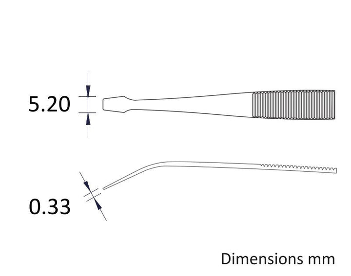 Ideal-tek 128.SA.1.ITU Flat Tip tweezers 128.SA, SS Anti-Mag, OAL 105mm, 4.13in MTESolutions