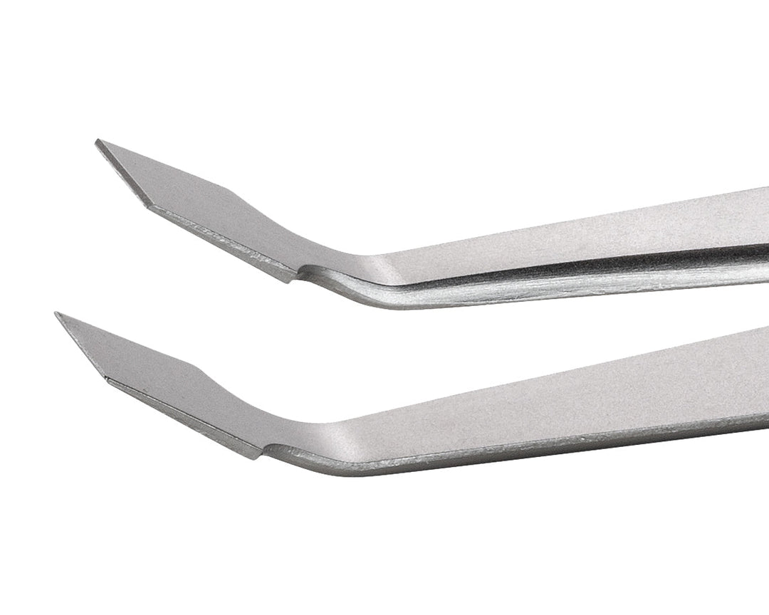 Ideal-tek 128.SA.1.ITU Flat Tip tweezers 128.SA, SS Anti-Mag, OAL 105mm, 4.13in MTESolutions