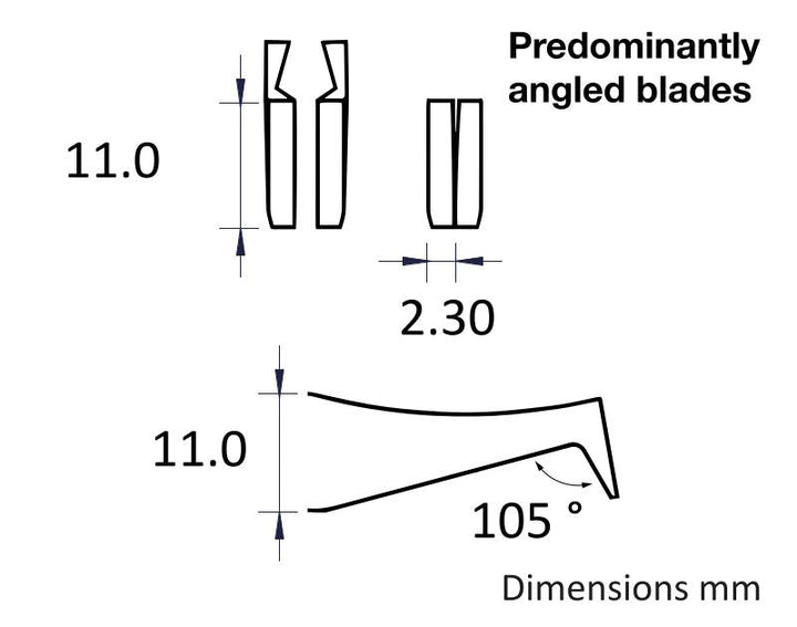 Ideal-tek 14A.C.0.ITU High Precision Cutting tweezers 14A.C, Carbon Steel, OAL 115mm, 4.53in MTESolutions