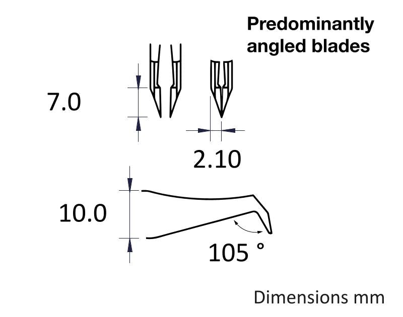 Ideal-tek 14AGW.C.0.ITU High Precision Cutting tweezers 14AGW, Carbon Steel, OAL 115mm, 4.53in MTESolutions