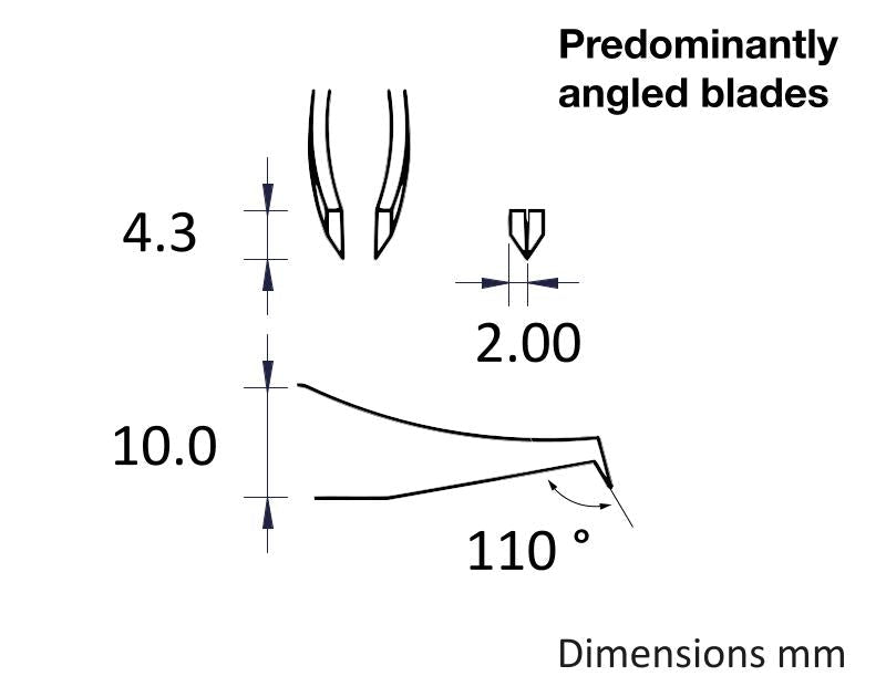 Ideal-tek 152.S.0.ITU High Precision Cutting tweezers 152.S, Stainless, OAL 100mm, 3.94in MTESolutions