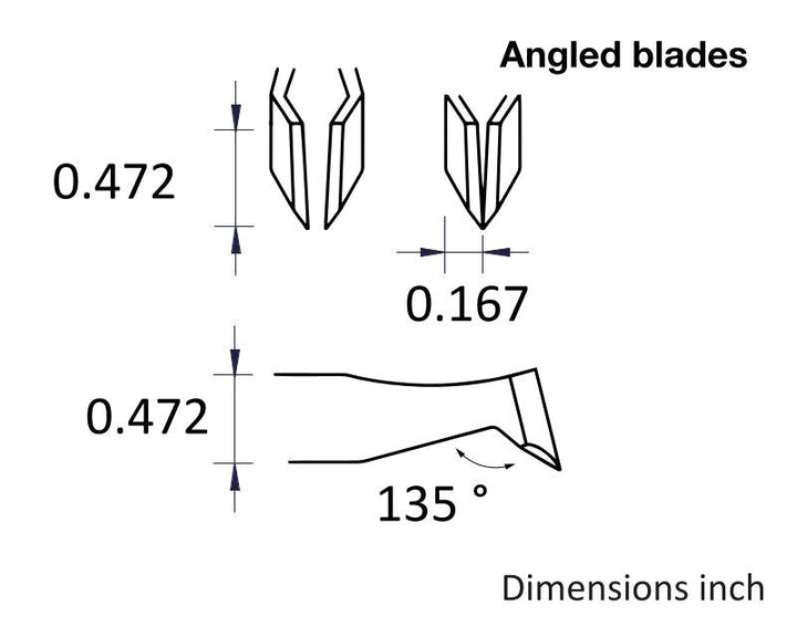 Ideal-tek 15A.C.N.0.ITU ESD Epoxy Coated Cutting tweezers 15A.N, Carbon Steel, OAL 120mm, 4.72in MTESolutions