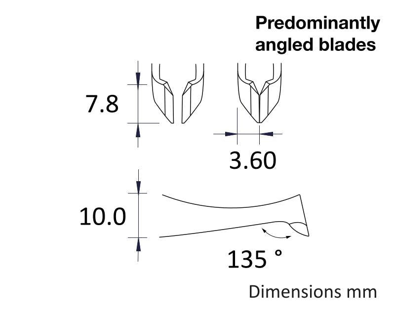 Ideal-tek 15AGSM.C.0.IT High Precision Cutting tweezers 15AGSM, Carbon Steel, OAL: 115mm, 4.53in MTESolutions