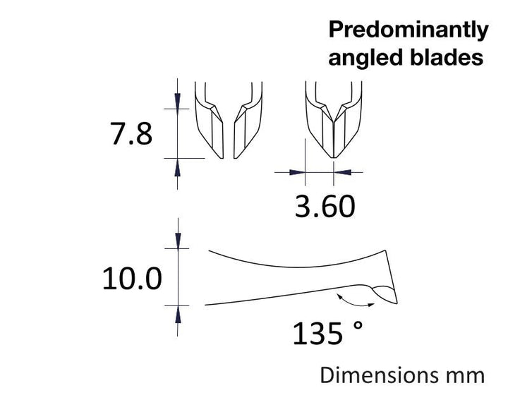 Ideal-tek 15AGSM.C.0.IT High Precision Cutting tweezers 15AGSM, Carbon Steel, OAL: 115mm, 4.53in MTESolutions