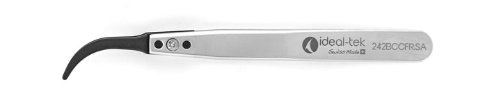 Ideal-tek 242BCCFR.SA.1.IT Plastic Repl CF tip tweezers 242BCCFR.SA, SS Anti-Mag, OAL 115mm, 4, 53in, (A242BCF tips) MTESolutions