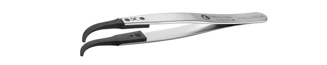 Ideal-tek 242BCCFR.SA.1.IT Plastic Repl CF tip tweezers 242BCCFR.SA, SS Anti-Mag, OAL 115mm, 4, 53in, (A242BCF tips) MTESolutions